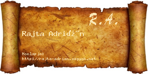 Rajta Adrián névjegykártya